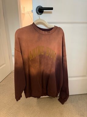 Anine Bing Brown Gradient Logo Sweatshirt